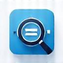 Expert Curation Icon showing a magnifying glass over design elements